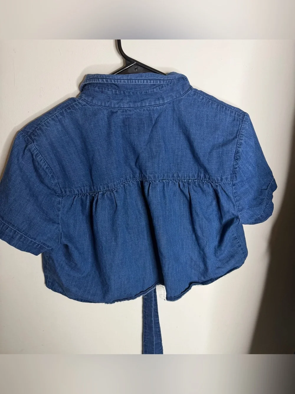 kate spade Blue Denim Cropped Button-Up Top